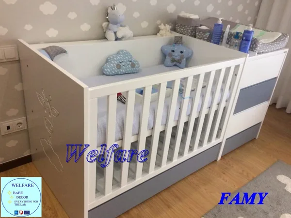 Cama Famy com fraldário